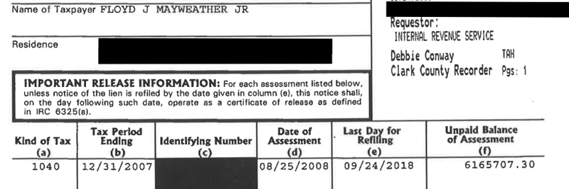 Illustration for article titled Floyd "Money" Mayweather Has Had Trouble Paying His Taxes On Time For Years